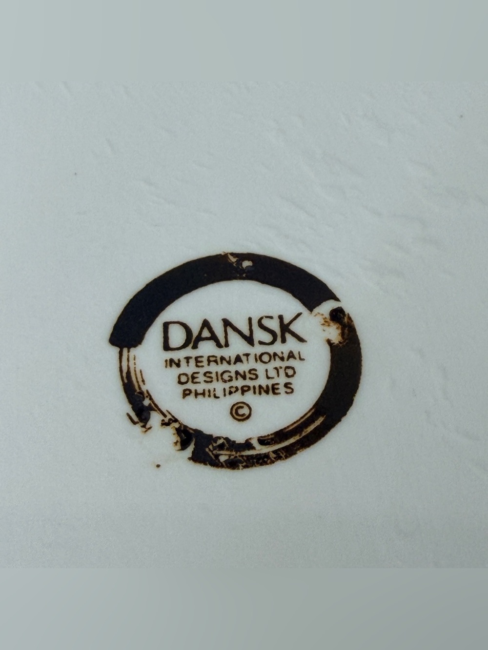 Dansk Vintage Blue Stripes & Flowers Raised Rim Salad Plate 7.75 Stoneware - Picture 6 of 8
